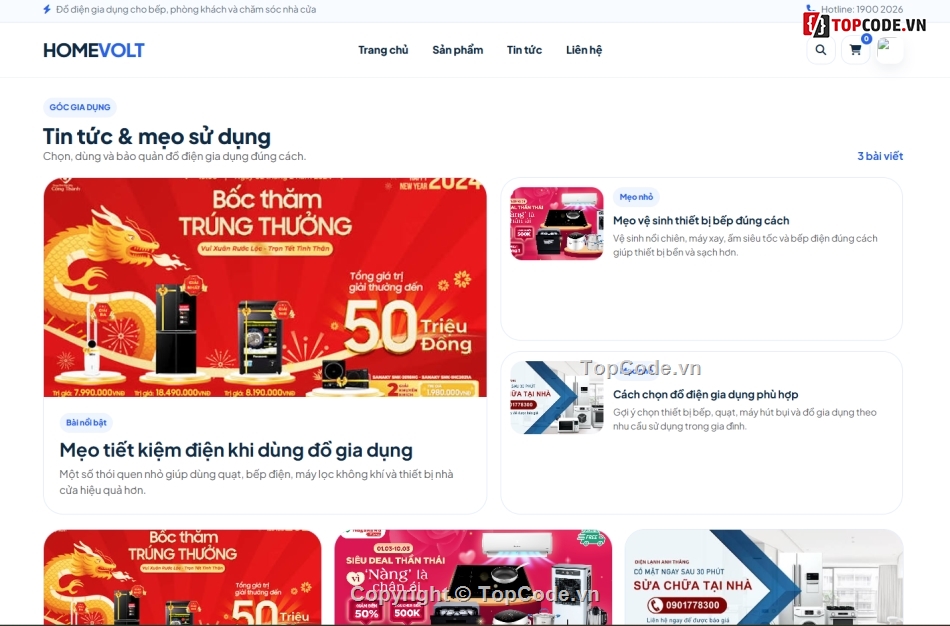 gia dụng,web gia dụng,đồ án web,web bán điện